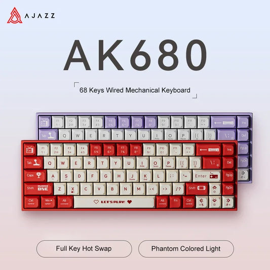 AK680 Mechanical Keyboard 60% wired or wireless